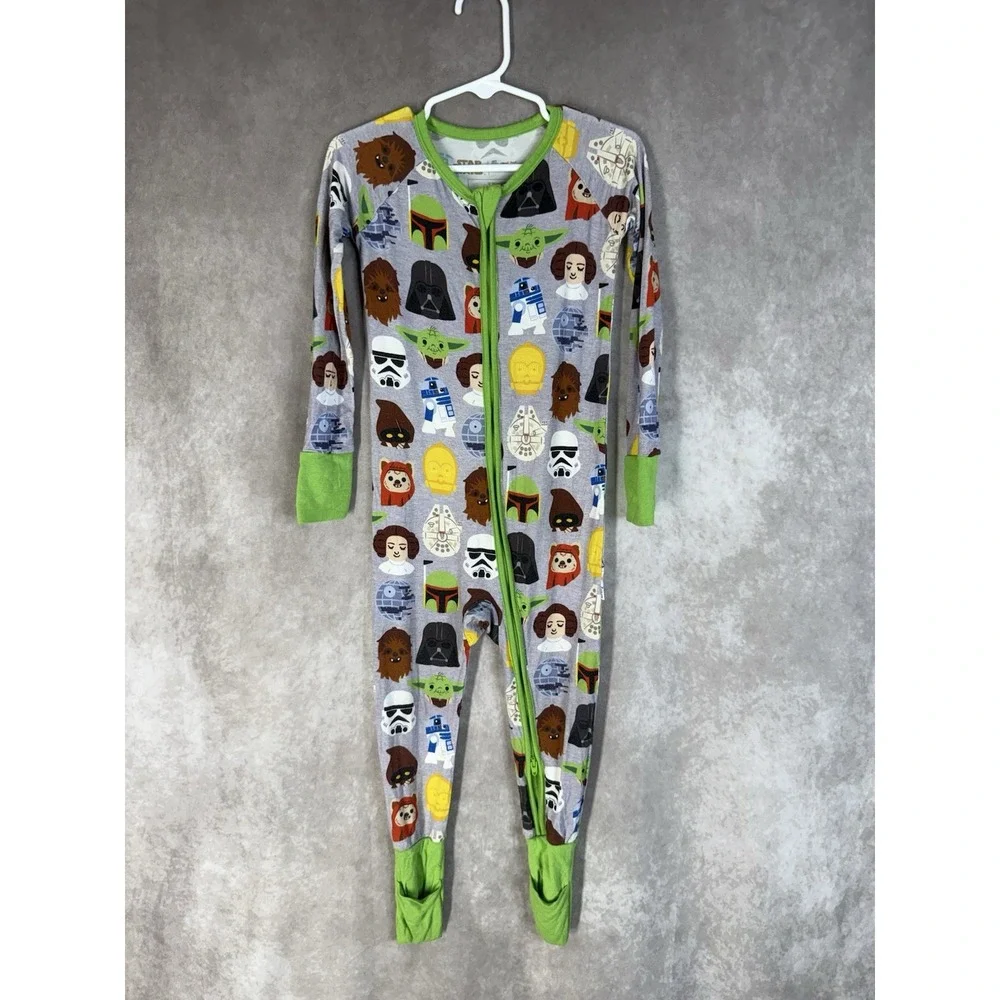 Little Sleepies Zippy Star Wars One Piece Bamboo Pajamas Kids Size 3T